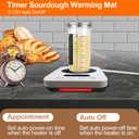 Sourdough Starter Warmer with Sourdough Bread Starter Kit, Abnaok Precise 1F Thermostat Control (70-180F) Timer Sour Dough Warmer Pad, Smart memory Warming On/Off