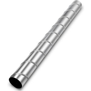 Blulu 1 Pcs 4'' Inch Round Spiral Air Duct 45 Inch Long Threaded Metal Duct Galvanized Steel Dryer Vent Hose Extension for Home Industrial