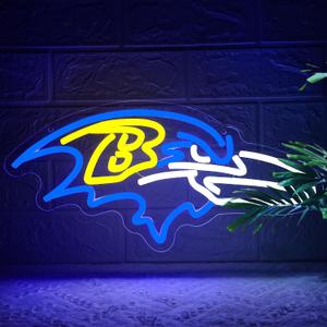 Football Neon Sign for Wall Decor Football Neon Light for Man Cave Game Room RugbyTeam Logo Light Up Sign for Bedroom Bar Garage Party Birthday Gifts for Men Size 16.4 * 7.8In(TWD157)