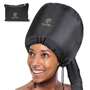 BEAUT'E SEOUL Bonnet Hair Dryer Attachment  Large Soft Hood for Handheld Blow Dryers, Deep Conditioning Cap for Natural Curly Hair, Quick Drying & Hair Treatment
