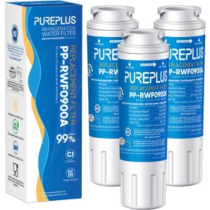 PUREPLUS UKF8001 Refrigerator Water Filter Replacement for Maytag UKF8001P, EDR4RXD1, Everydrop Filter 4, PUR 4396395, Puriclean II, UKF8001AXX-200, UKF8001AXX-750, RWF0900A, RFC0900A, 469006, 3Pack