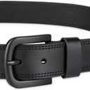 Dickies mens Genuine Leather Belt Durable Casual Style, Regular & Big and Tall Sizes (Brown, M)