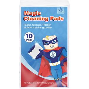 squish Magic Sponge Eraser, 10 Count Magic Cleaning Pads for Walls Oven, Kitchen, and Shoe Cleaner, Magic Erasers with Melamine Foam, Universal Cleaner