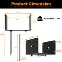 6x6 Concrete Post Base(2 PCS), Deck Post Base Holder Ground Spike for Concrete, Decking Post Brackets with 3 Anchor Rods, Post Base for Pavilion Deck Porch Handrail Railing