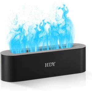 Flame Essential Oil Diffuser 150ml - Humidifiers for Bedroom with 7 Selectable Color Lights, Diffusers for Home with Timer and Auto Shut-Off - Ideal for Rooms and Offices (Black)