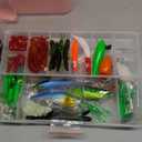 3-Layer Pink Fishing Tackle Box with Tackle Included, Fishing Tools Kit Inclu...