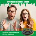 3 Pieces Realistic Fake Rubber Snake, Garden Lifelike Snake to Keep Birds Away Scare Squirrels, Prank Fake Snake