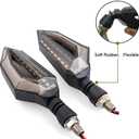 evomosa Universal 10mm Motorcycle 12 LED Turn Signal Lights Blinker Front Rear Lights Indicator