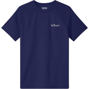 Blueleaf Boys UPF 50+ Sun Protection Shirt 2T to Youth Short Sleeve UV Swim Rash Guard for Beach Surf Quick Dry (Large)