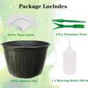 12-Pack 5 Gallon Flexible Plastic Plant Pots,Thickened Soft Seed Starting Container for Indoor Outdoor Plants, Seedlings, Vegetables, Succulents and Cuttings