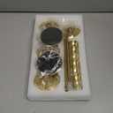 Gold Candlestick Holders Set of 6, Weighted, Metal Taper Candle Stick Holders, Vintage Christmas Brass Home Decor for Table, Mantel, Room Decorations Housewarming Gift Gold-6