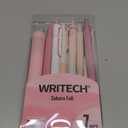 WRITECH Gel Pens Journaling Highlighters: Journal Set Aesthetic Assorted Pastel Color Ink 0.5mm Fine Point Retractable 0.7mm Black Pen Smooth Writing Drawing No Bleed 7ct (Pink)