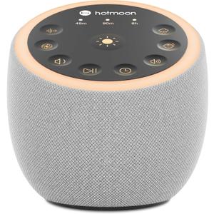 Hotmoon Sound Machine for Sleep, Cocoon 2 White Noise Sound Machine with 40 Relaxing Sounds, Dual-Speaker & Timer, 8 Night Light, Pink Brown Green Noise for Sleeping Adults, Office Privacy, Plug-in