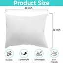 QUBA LINEN 12 x 20 Throw Pillow Insert - Pack of 2 White, Down Alternative Pillow Inserts for Decorative Pillow Covers, Throw Pillows for Bed, Couch Pillows for Living Room (12x20 Inch (Pack of 2))