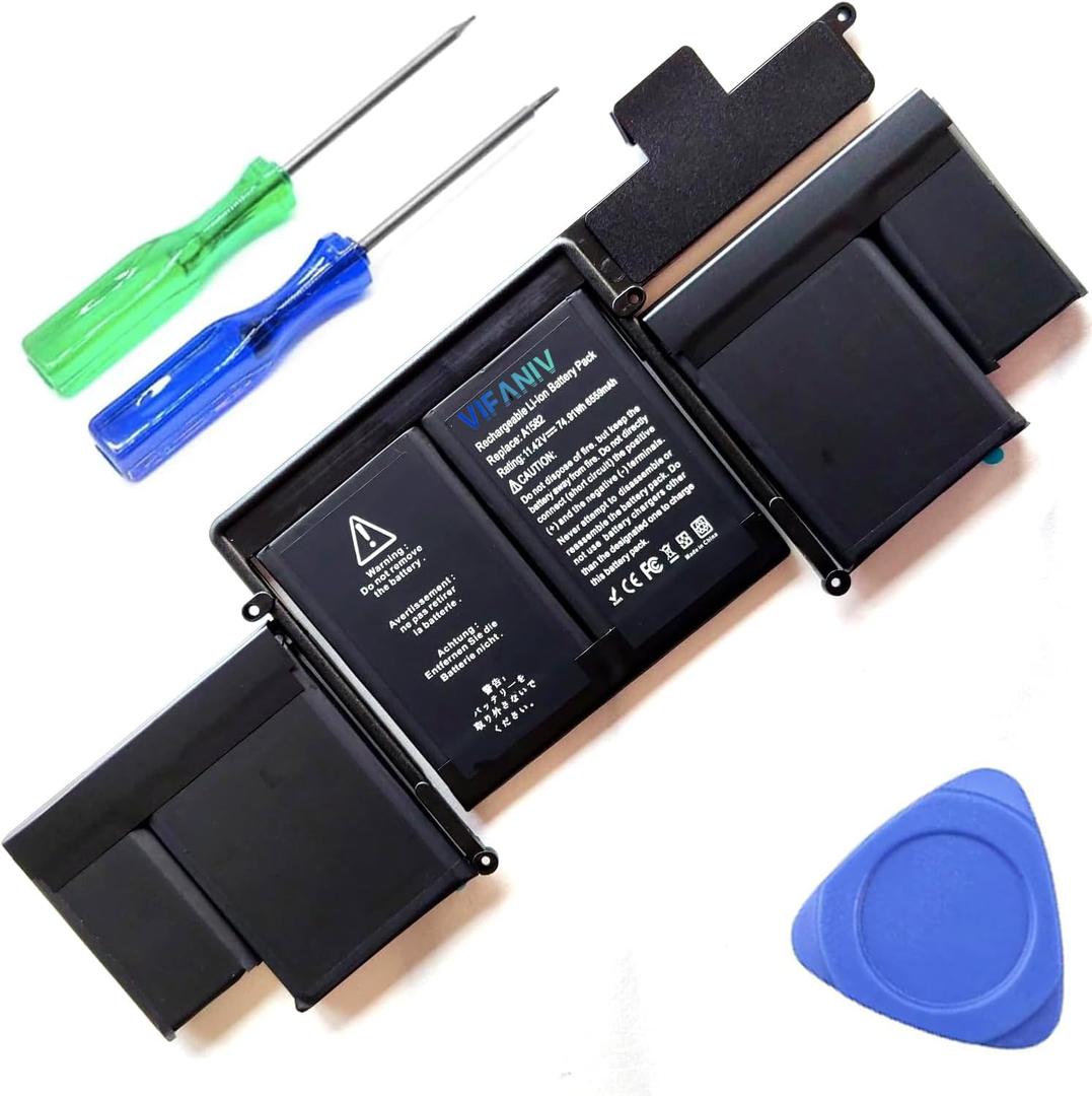 A1582 A1502 Replacement Battery A1502 for MacBook Pro 13 inch RetinaEarly 2015, Mid 2014, Late 2013 A1493 - High-Performance and Longevity74.9Wh 