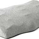 C CUSHION LAB Ergonomic Foot Rest for Under Desk - Patented Massage Ridge Design Memory Foam Foot Stool Pillow for Work, Home, Gaming, Computer, Office Chair - Footrest for Back & Hip Pain Relief (Grey)