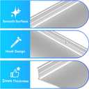 4" Extra-Wide Door Rain Drip Guard, 40" L Heavy Duty Aluminum Thickened Window Door Rain Deflector, Door Drip Cap, 0.8" Height Overhead Drip Edge (Silver)