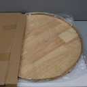 AMH 21-Inch Extra Large Lazy Susan with Oak Base and Black Iron Rail