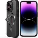 AUROX for iPhone 14 Pro Max Case with Invisible Stand [Compatible with MagSafe] Military-Grade Protection, Shockproof Slim Magnetic 14 Pro Max Case for Men Women Magnetic Phone Case Cover, Black