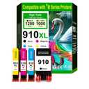 910XL Ink Cartridges for HP Printers Replacement for HP 910 Ink HP 910XL Ink Cartridges Combo Pack for HP 910 Work with OfficeJet Pro 8015e 8025e 8020e 8015 8020 8028e 8035e 8010e Printer(4 Pack)