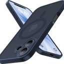 Magnetic Shockproof for iPhone 17 Case,[Full Camera Protection][Compatible with Magsafe][Non-Slip][Mil-Grade Protection] Slim Anti-Yellowing Translucent Matte Phone Case for iPhone 17,Navy Blue