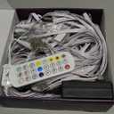 POOFZY Permanent Outdoor Lights for House,100ft RGB+IC Smart Outdoor Decor, 50 Scene Modes,App/Remote Control,IP67 Waterproof,for Christmas,Halloween,Daily & Holiday Party Decor,House Roof Lighting