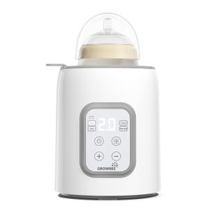 Bottle Warmer, GROWNSY 8-in-1 Fast Baby Milk Warmer with Timer for Breastmilk or Formula, Accurate Temperature Control, with Defrost, Sterili-zing, Keep, Heat Baby Food Jars Function 