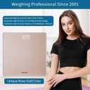 Homebuds Bathroom Scale for Body Weight, Precision 0.1lb by Our Professional Factory Since 2001, Weight Scale Step-On and White LED for Easy to View, 3*AAA Included, 400lb/182kg, Rose Gold
