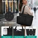 Wandering Nature Work Tote for Women, 40oz Large Bottle Pocket, 15.6" Padded Device Compartment, Commute, Daily Use