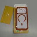 Miracase Magnetic for iPhone 17 Pro Case 6.3" [Compatible with MagSafe] Full-Body Phone Case with Built-in Glass Screen Protector & Camera Control,Drop Proof iPhone 17 Pro Cover, Orange