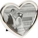 Silver Plated Heart Alloy Photo Frame 4 x 4