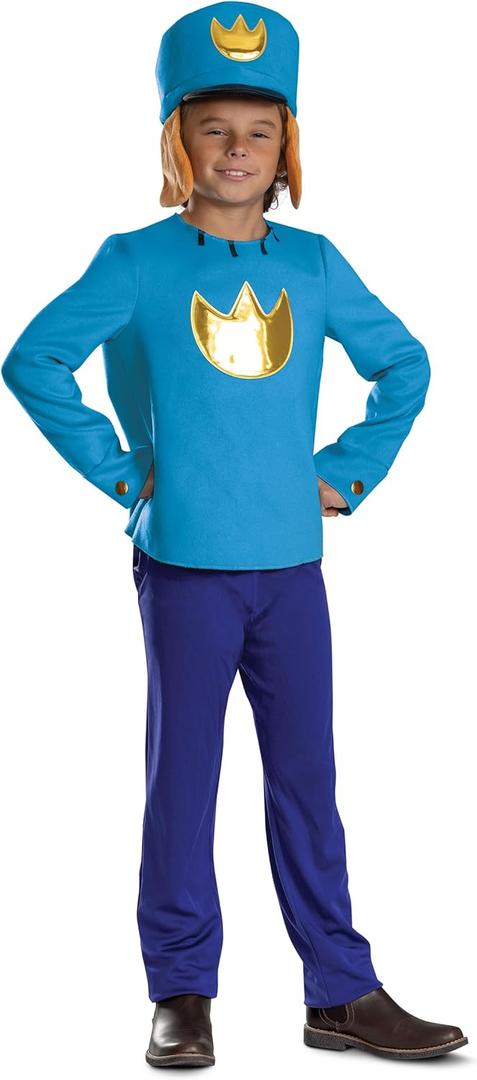 Disguise Dog Man Costume for Kids, Deluxe Official DogMan Movie Jumpsuit with Hat and Ears, Child Size: M (7-8)