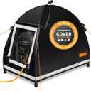 IGAN Small Inverter Generator Tent Cover While Running, Compatible for Honda and Most 1000~2300 Watts Generators, Portable Outdoor All-Weather Tarpaulin Cover for Rain, Black