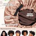 10 x BONNET QUEEN Silk Bonnet for Sleeping Hyaluronic Acid Satin Bonnet, Double Layer Hair Wrap for Curly Hair Women Sleep Cap (Champagne & Brown)