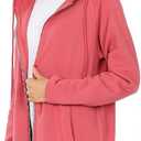 MixMatchy Women's Casual Oversized Fit Long Sleeve Zip Up Hoodie Tunic Fall Sweatshirt Jacket 1XL