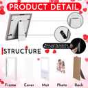 Qunclay Engagement Gifts for Couple 2025 Heart Thumbprint and Ink Kit Engagement Picture Frame Personalized Wedding Gifts for Couples The Best Is Yet to Come Photo Picture Frame 4x6