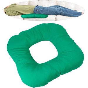 JuGeoZhi Bed Sore Cushion Donut Pillow - Soft Butt Hemorrhoid Pillow for Sitting Tailbone Pain Postpartum Doughnut Pillow Pad for Butt Positioning, 12x12 Inch