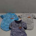 3 Pack Dog Sweaters for Small Dogs Girl Boy Winter Fleece Clothes Warm Soft Dog Sweatshirt Outfit for Dogs Cats Pet Apparel (Navy Blue+Grey+Light Blue, Small)