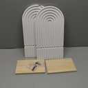 Boho Wall Candle Sconces Set of 2, Rustic Farmhouse Wooden Wall Mount Candle Holders for Bedroom Living Room Bathroom Modern Farmhouse Home Decorations-White