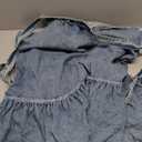 Vidifid Women Denim Cami Dress Tie Shoulder Ruffle Hem Short Dresses Babydoll Wash Jean Sundress with Pocket Blue XL
