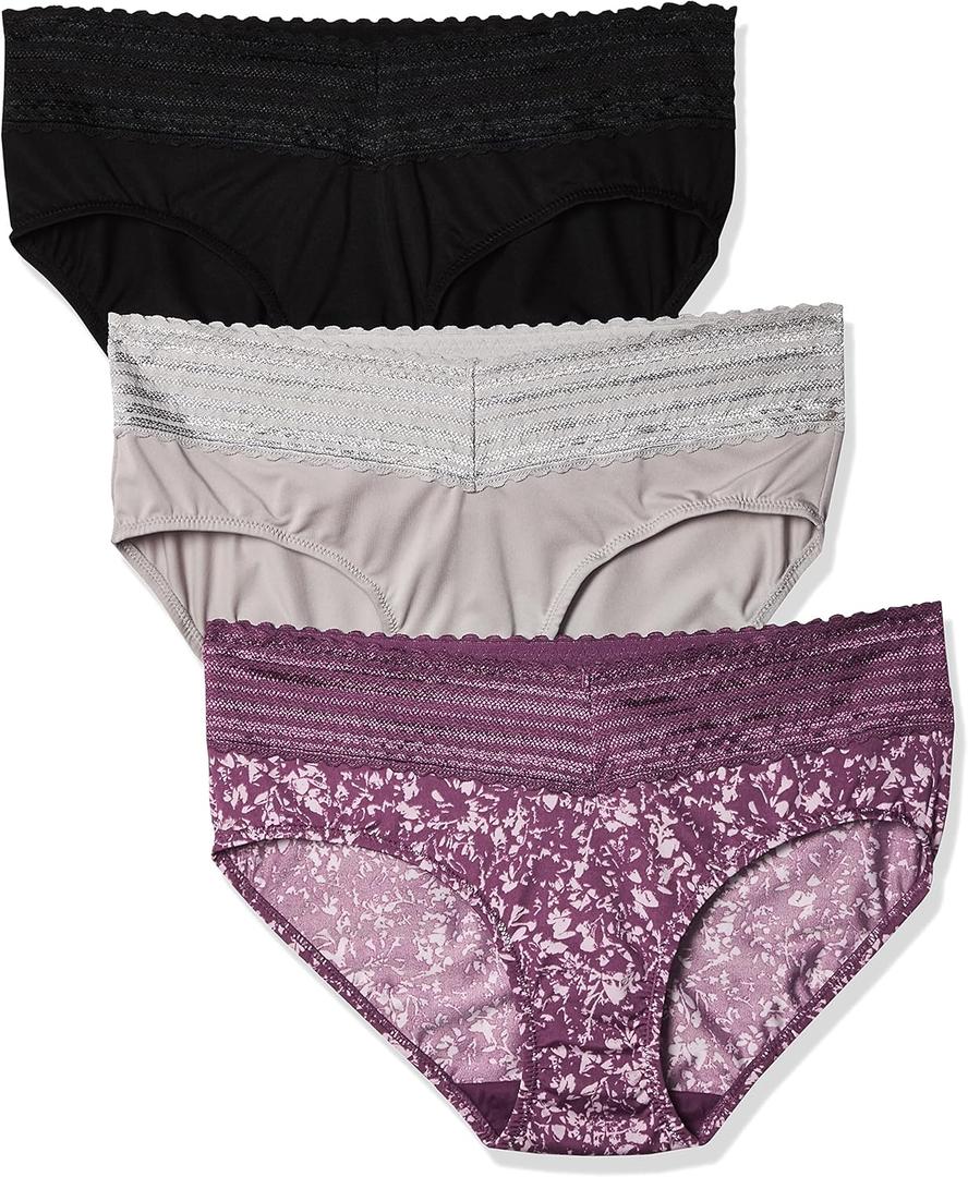 Warner's womens Blissful Benefits No Muffin 3 Pack Hipster Panties (XL)