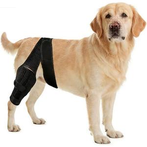 Pawfun Dog Knee Brace for Torn ACL Hind Leg, Adjustable Dog Leg Braces for Back Leg with 4 Metal Stabilizers Helps with Torn CCL, Luxating Patella, Ligament Injuries, Hip Dysplasia XXL