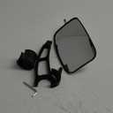 Wakeboard Tower Mirror Black Big Tournament Boat Mirror 7 X 13 Inch Angle-Free 360 Adjustable Bimini Top Tube 2.5" Clamp Marine Convex Wide Rear View Mirror Knee Board Wake Surfing