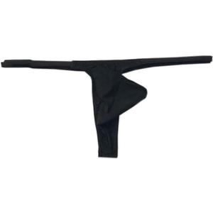 COMLIFE Mens Sexy Thong Ice Silk Underwear G-String Pouch T-Back Briefs | Suitable for Daily Inner Wear, or as Thoughtful Couple Gifts on Wedding Night, Honeymoon, Anniversary and Intimate Parties (Black, S)