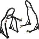 Extreme Max 5600.3223 Sport Bike Front & Rear Spool-Style Lift Stand with Triple Tree Attachment