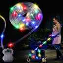 9.8FT Stroller Lights - Durable Baby Stroller Lights for Walking at Night, Make The Stroller Visible, with Cable Ties, LED Lights for Stroller Accessories Bikes, Multicolor