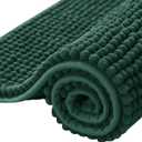 SUBRTEX Bathroom Rugs Chenille Bath Rug Soft Short Plush Bath Mat Soft Shower Mat Water Absorbent Shower Mat Quick Dry Machine Washable(Celadon,16" x 24")