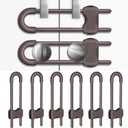 Cabinet Locks for Babies, Baby Proofing Cabinets, 8 Pack U-Shaped Child Locks for Cabinets, Child Proof Cabinet Latches,Child Safety Cabinet Locks with Adjustable by SPISPI(Brown)