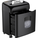 Bonsaii 8 Sheet High Security Micro Cut Paper Shredder with 4 Gallon Pullout Basket, Credit Cards/Mail/Staples/Clips Shredder for Home Office Use (C206-G), Black
