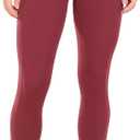 Colorfulkoala Women's High Waisted Yoga Capris 21" Inseam Leggings with Pockets (X-Large, Maroo)
